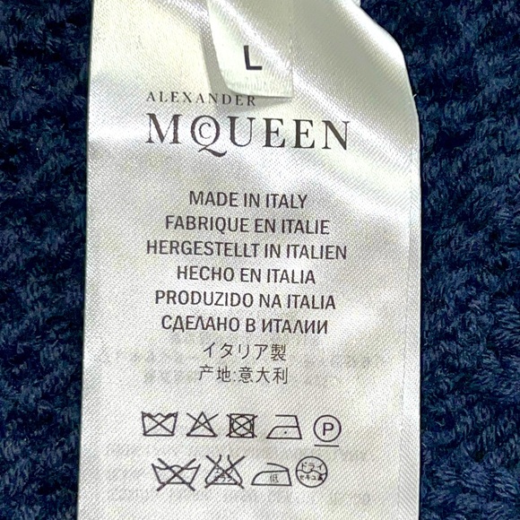 ALEXANDER McQUEEN SWEATER IN NAVY BLUE - Picture 7 of 8